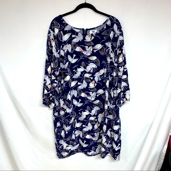 Old Navy Dress - Navy with Birds - Size XXL - Picture 1 of 7